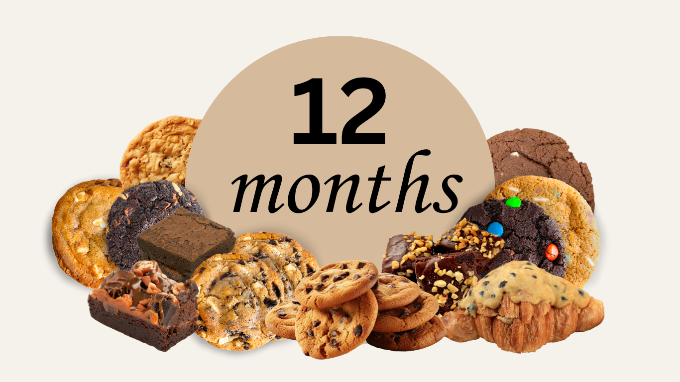 12 month - Cookie of the Month Club (plus free gift)